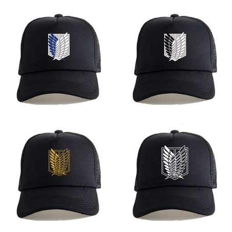 Anime Cosplay Cap Baseball Cap Attack on Titan Men Women Dad Hip Hop Summer Breathable Mesh Hat Trucker Cosplay Accessories