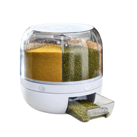 مخزن وموزع الحبوب الجافة