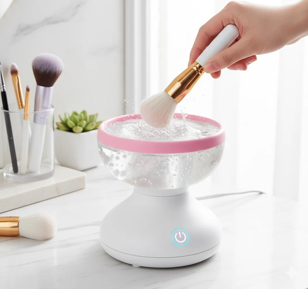 جهاز تنظيف فرش المكياج الكهربائي الأوتوماتيكي