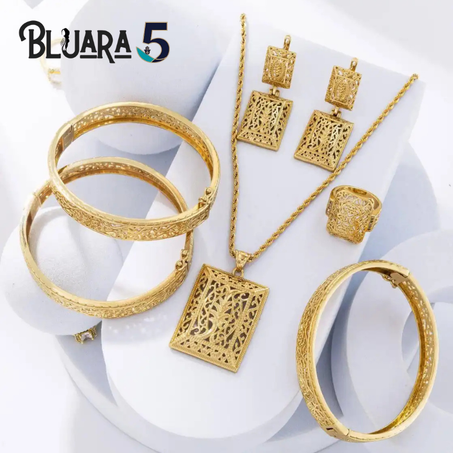 👑 طقم هماوي 😍 من مجوهرات بلورا الذهبية💎