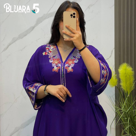 قفطان موديل وردة 🌸 2025 - من توب كريب صيفي روعة 🔥.