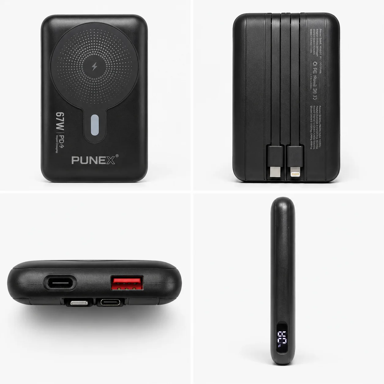 POWER BANK PUNEX 10000 MAH WIRELESS