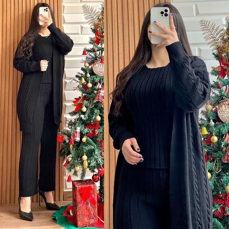 أنسومبل شتوي 3 بياس بستايل أنيق وراقي تصميم تركي متميز