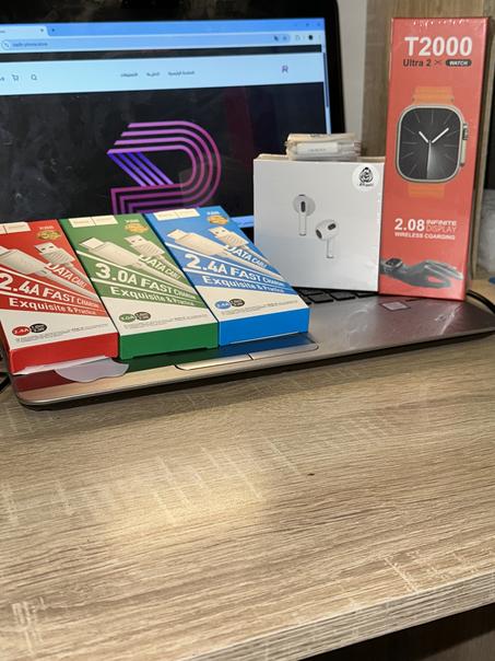 Pack; Airpods+smartwatch+3 cable+kitman+livrison gratuit llmktb