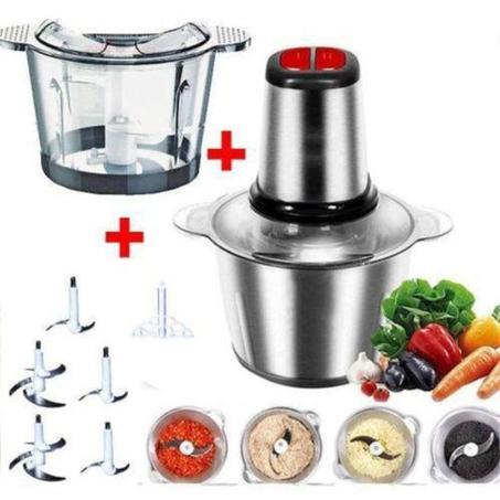 Orlight Hachoir 3L  en verre +1 bol acier Multifonction