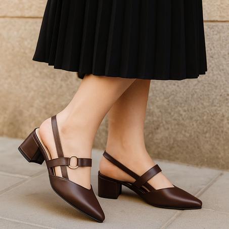 صندل كعب قصير