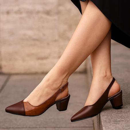 صندل من جلد رطب و كعب مريح