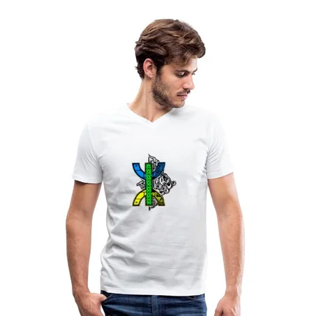 تي شيرت أمازيغي ستانلي وستيلا على شكل حرف V  لإظهار العظلات