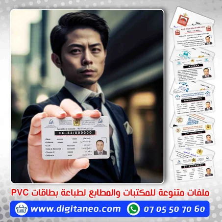 باك يحتوي على 12 نموذج لطباعة بطاقات PVC