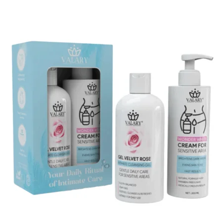 VALARY Intimate Care Set – Gel Velvet Rose + Crème Wonder White