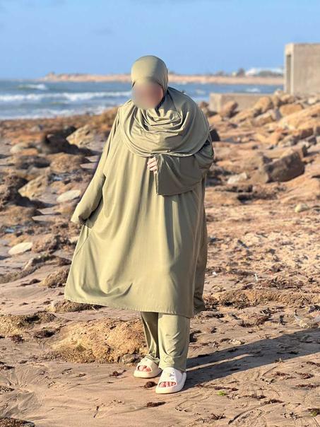Burkini Long Élégant – 4 Pièces
