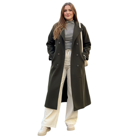 Manteau Long Doublé en Mlifa Cashmir