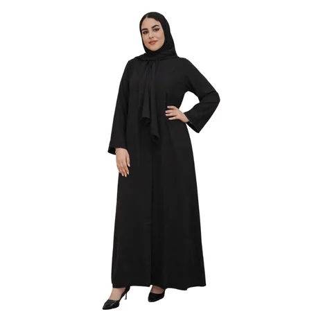 Abaya en Crêpe de Luxe Brodée