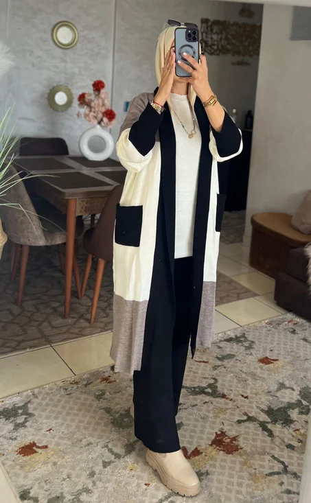 Ensemble 3 pièces en laine chic pour femme