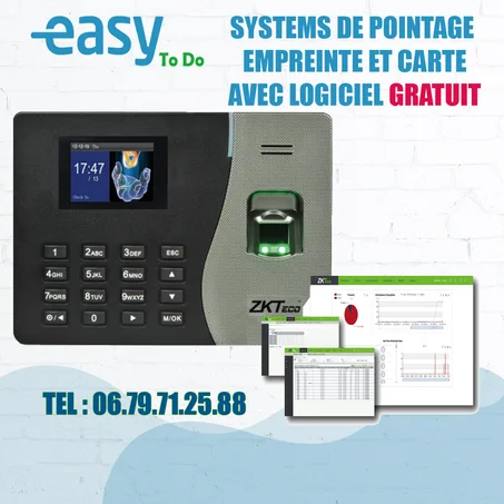 Pointeuse à Empreintes Avec logiciel de Pointage