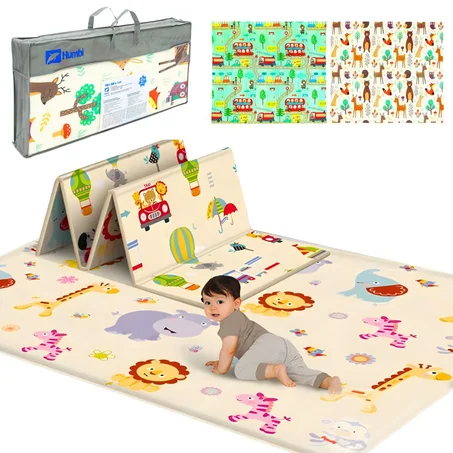 Tapis de jeu pour bébé pliable mousse XPE double face imperméable
