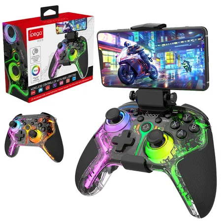Manette de jeu sans fil IPEGA PG-9666TH avec poignets lumineux RGB - يد تحكم لاسلكية