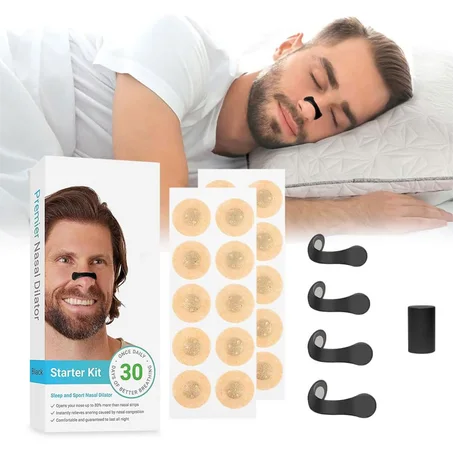 Bandelettes nasales magnétiques anti-ronflement pour un meilleur sommeil – شرائط أنفية مغناطيسية للرياضة والنوم مضادة للشخير