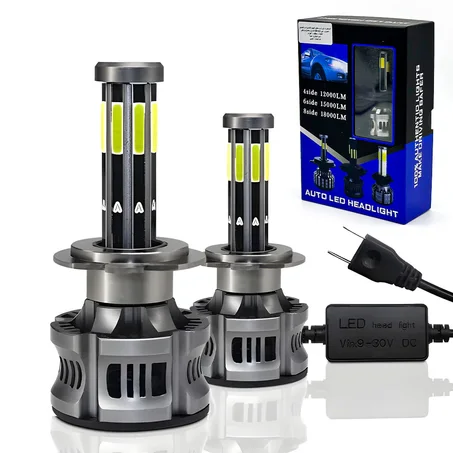 Kit Lampe de phare Canabus M1 H4 LED 6000K 60W - مصابيح إضاءة أمامية للسيارات
