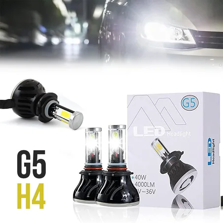 Kit Lampe de phare H4 LED 4 Directions 4000LM - مصابيح إضاءة أمامية للسيارات