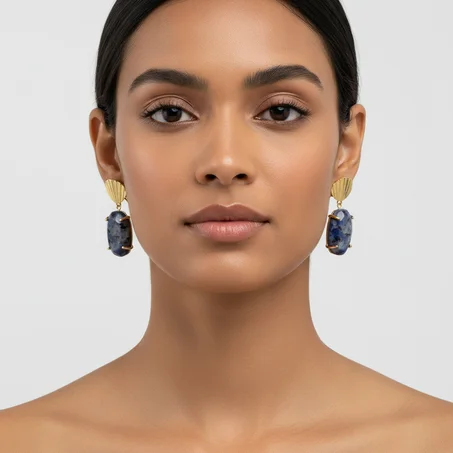 OCEAN SODALITE EARRINGS