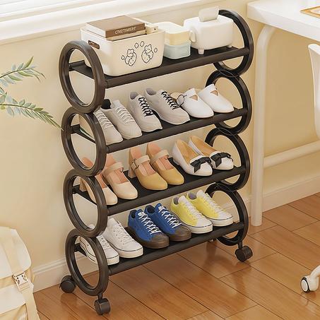 Étagère à Chaussures Design Compact avec Roulettes – حامل أحذية مبتكر متنقل