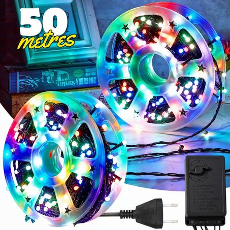 🌟 🌟 Guirlande Lumineuse 50M 240 LED 8 Modes Étanche – إضاءة عيد الميلاد الفاخرة 50M 240 LED 8 Modes Étanche – إضاءة عيد الميلاد الفاخرة