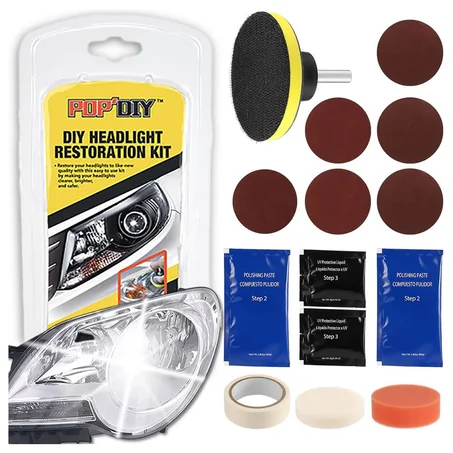 Kit Rénovation Phare Voiture pour Les Rayures De Jaunissement - طقم تنظيف أضواء السيارة