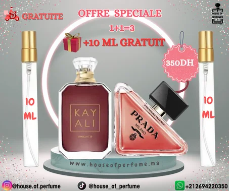 PACK 10 ml Kayali +10ml  Prada paradoxe intense + 10 ml gratuit