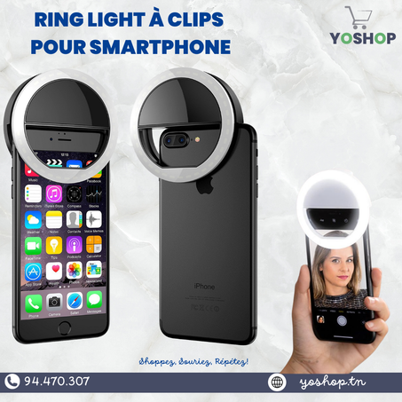 ring light à clips pour smartphone