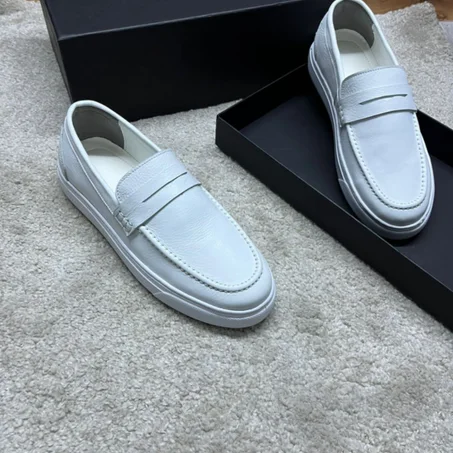 Ballerine Cuir Blanc