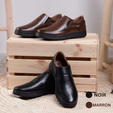 The confort 100% en Cuir – Marron et Noir