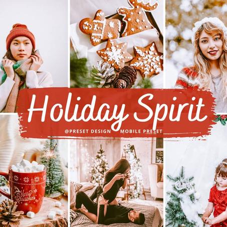 10 Lightroom Mobile Presets, Holiday Spirit Instagram Filter, Light Airy Winter Preset, Christmas Presets for Blogger, Creamy Soft Filter