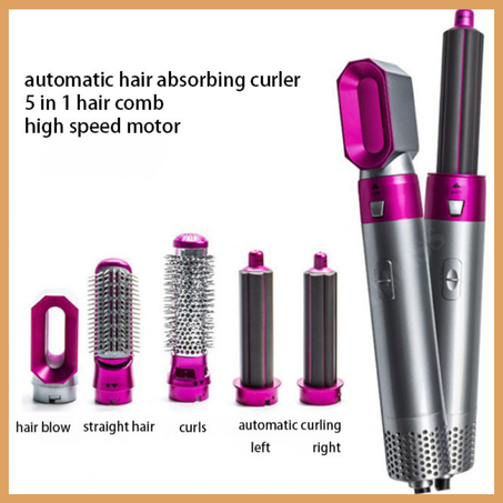 automatic hair absorbing curler 5 in 1 hair comb high speed motor