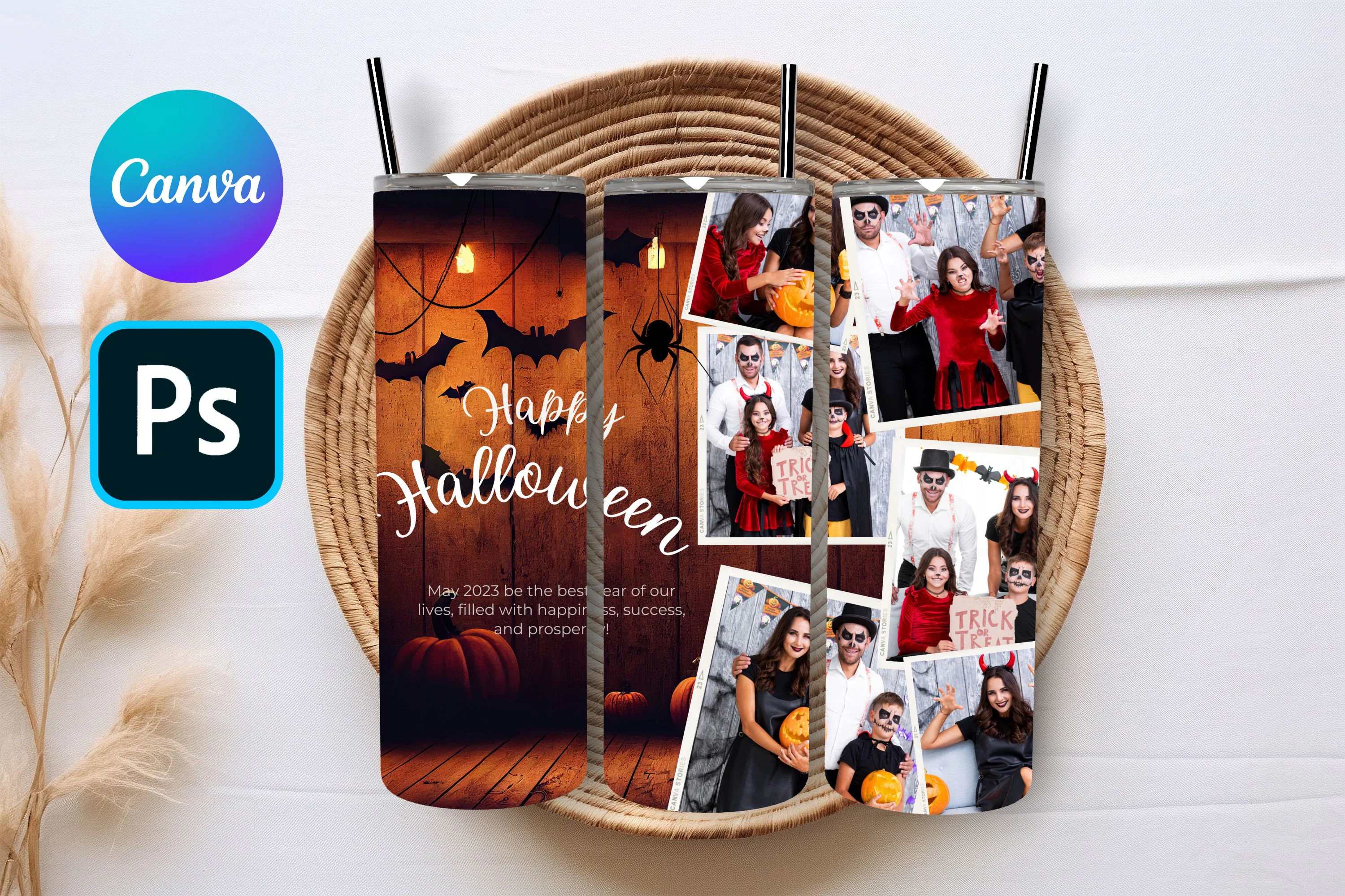 Photo Collage 20oz Skinny Tumbler