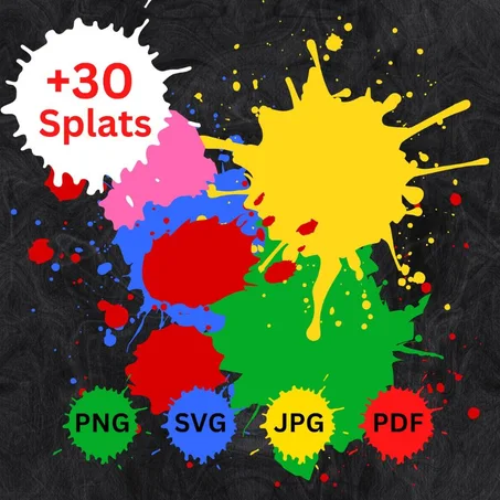 Paint Splatter SVG Bundle