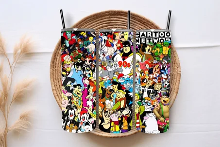 Mix Tape 90's Skinny Tumbler Wrap