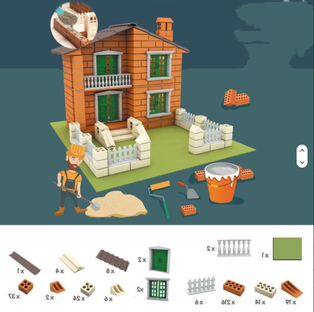 مجموعة بناء منزل صغير