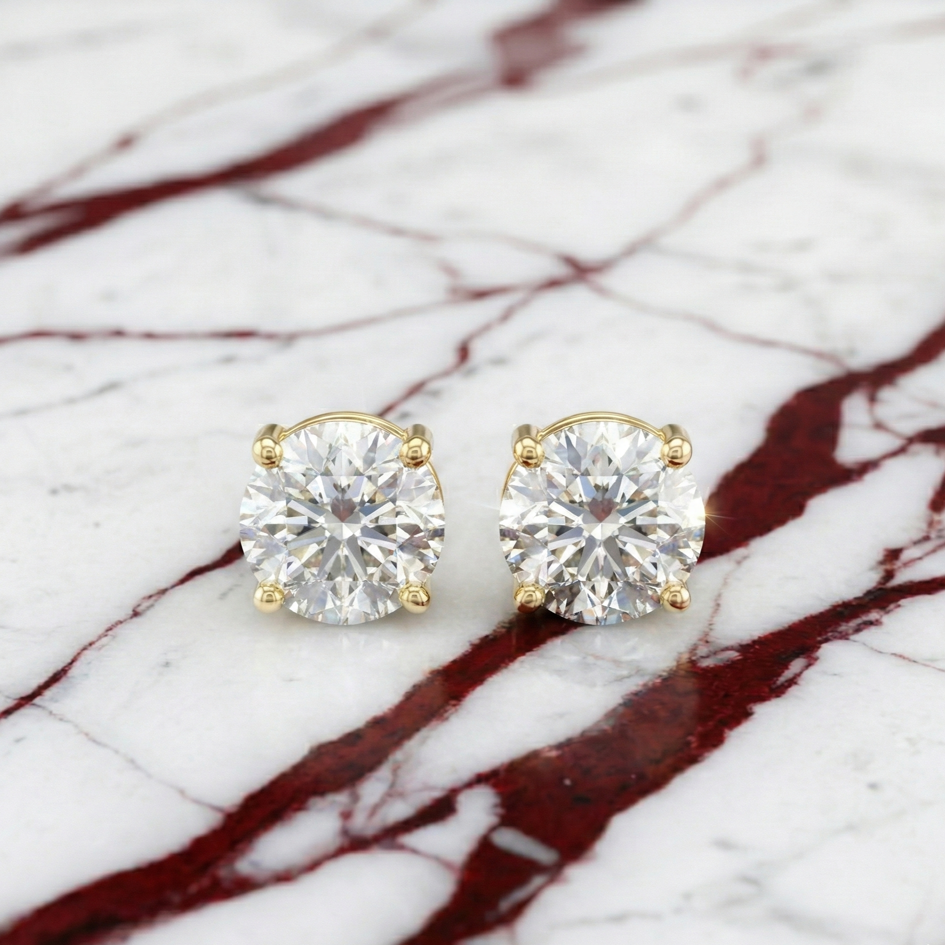 Boucles d'oreilles éclat solitaire