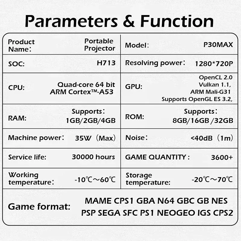 بروجيكتور ذكي + 2 Manettes ألعاب + اشتراك Netflix فابور 🎁