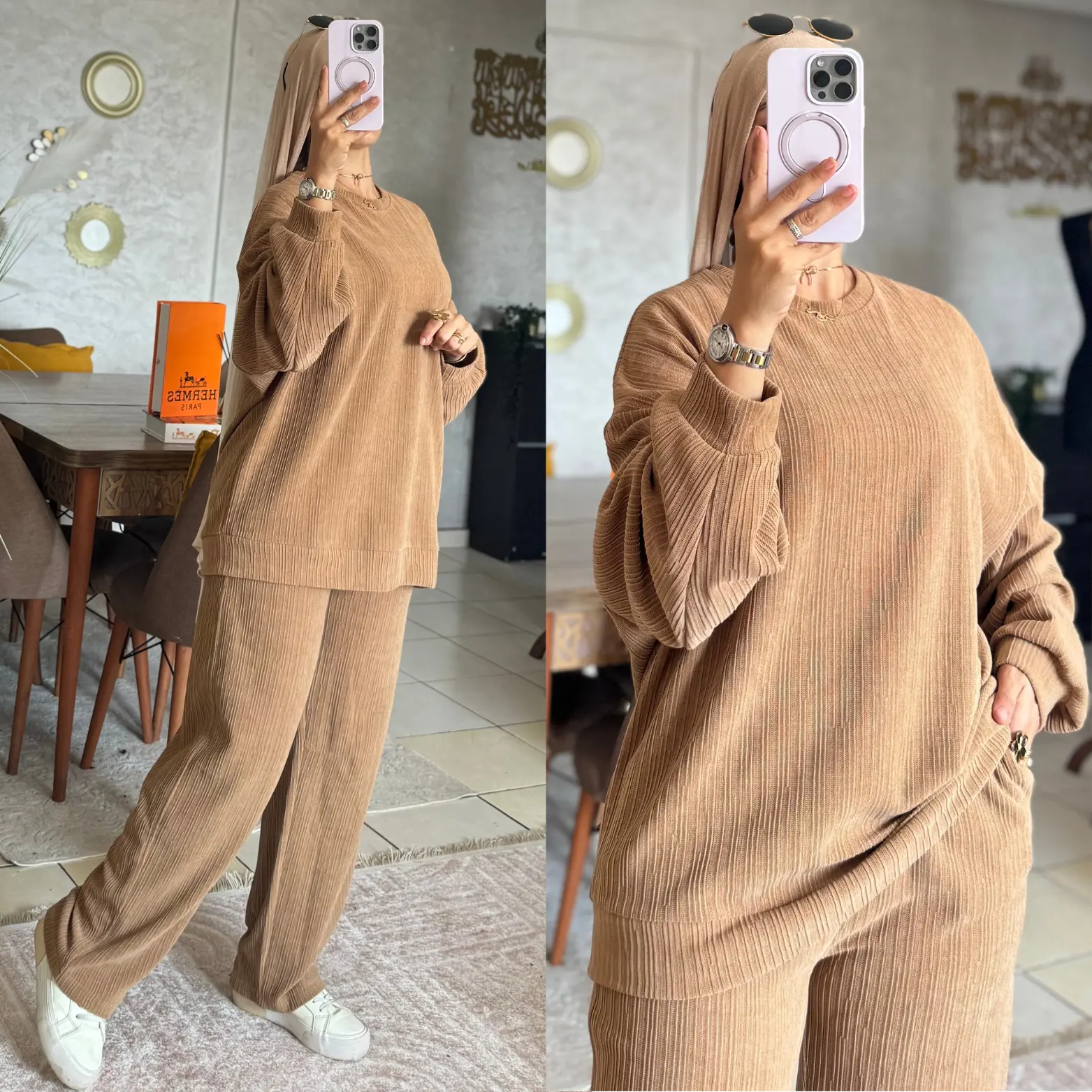 Ensemble Oversize jacquard