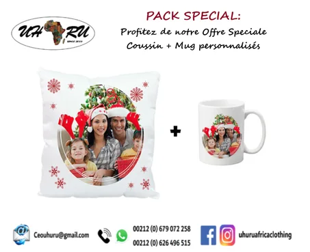 COUSSIN + MUG PERSONNALISE