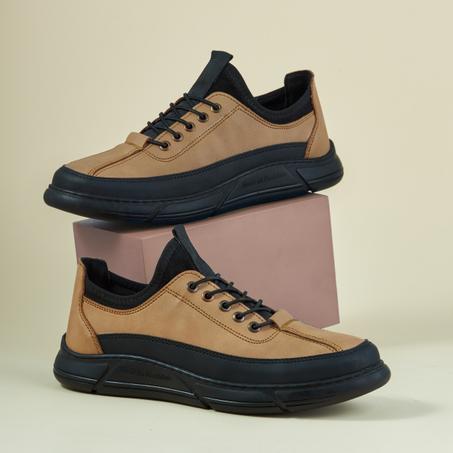 حذاء رجالي كاجوال جلد ف ليكرا كود 6601