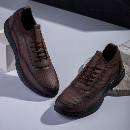 حذاء رجالي كاجوال جلد في ليكرا – كود 2311