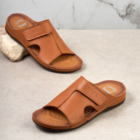 شبشب رجالي جلد صناعي فوركس كود 1202