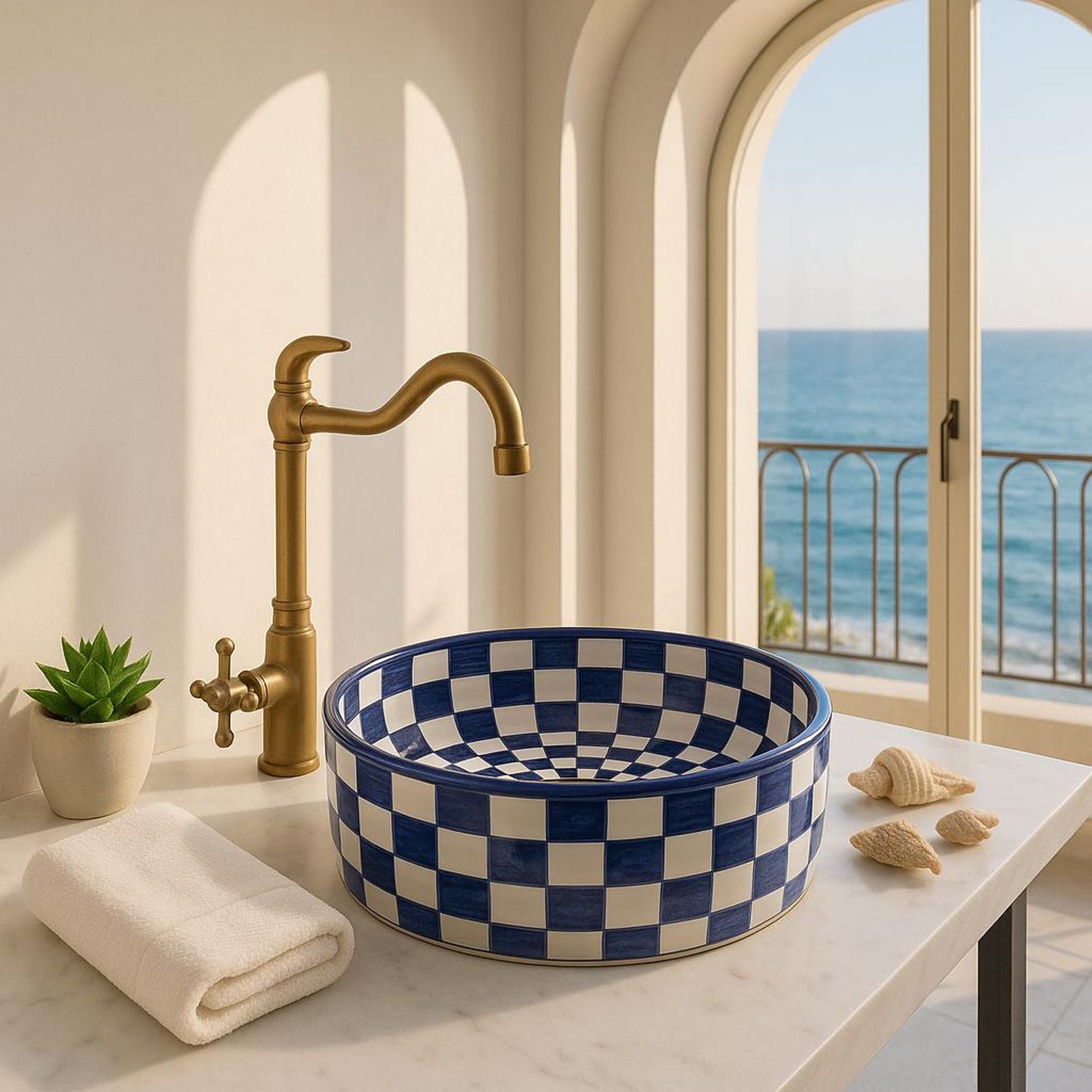 Lavabo rond ceramique