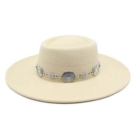 British Style Fedora Hat for Women – Luxury Felt Wide Brim with Belt Band | Formal Jazz Wedding Hat – Madozo