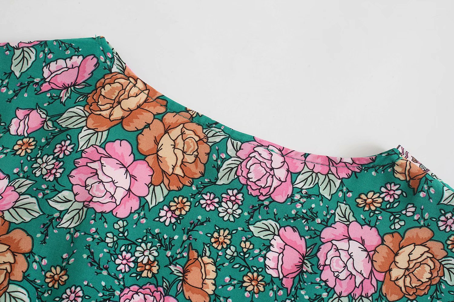 Floral Boho Maxi Dress – Vacation & Beach Summer Dress with Button Front | Madozo