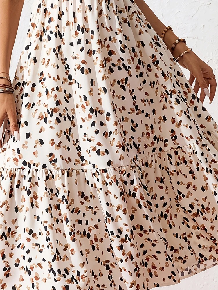 Plus Size Floral Turtleneck Maxi Dress - Women