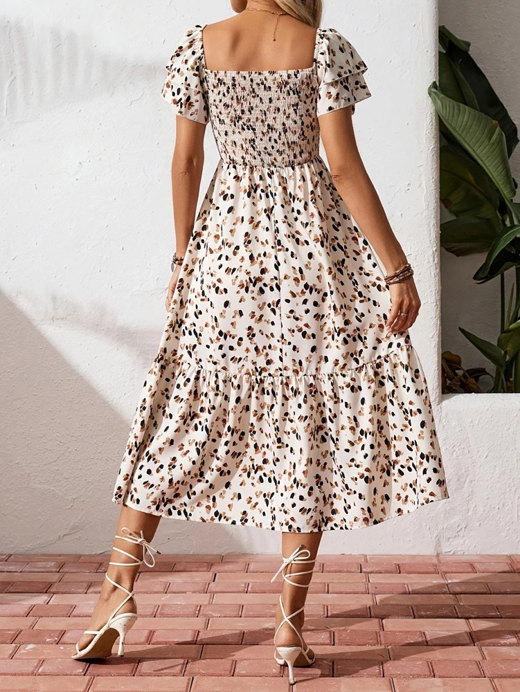 Plus Size Floral Turtleneck Maxi Dress - Women